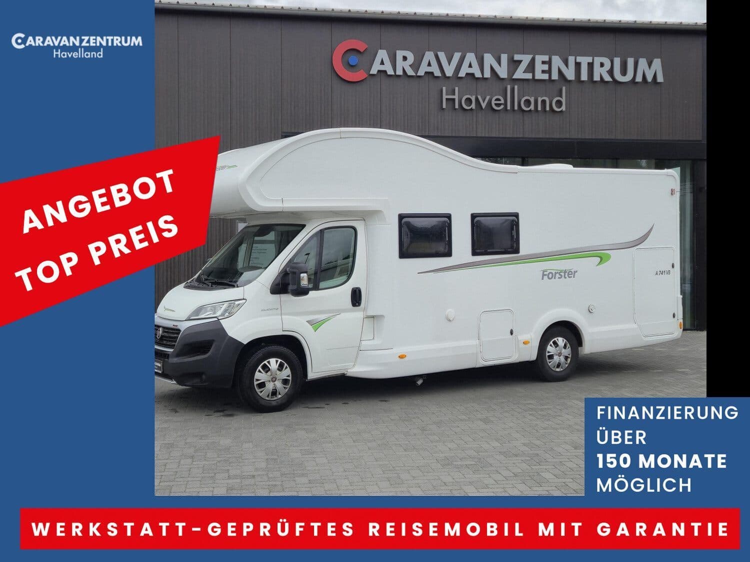 Wohnmobil Forster A 741 VB mit 5 Sitzen bei Caravan Zentrum Havelland Inhaber Robert Wendt Wohnmobil Fiat Ducato Forster 741 VB A mit 5 Sitzen und 5 Schlafplätzen