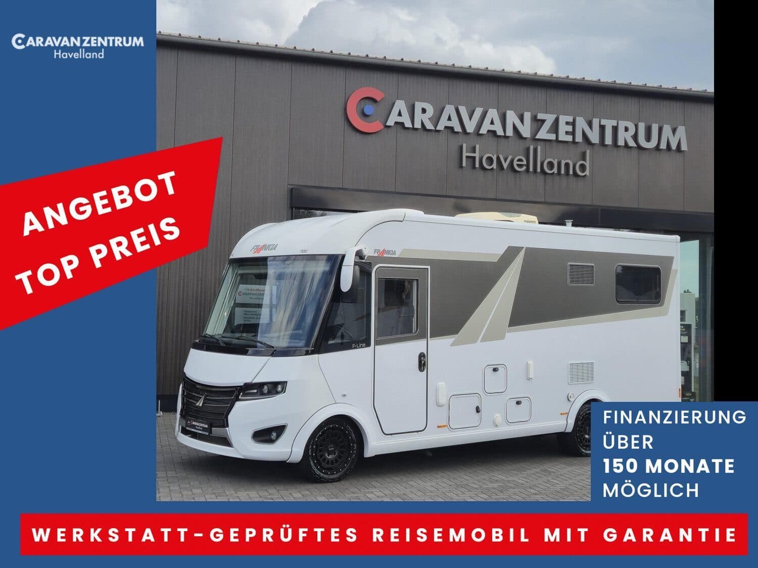 Wohnmobil Frankia F-Line I 680 Plus mit 3 Sitzen bei Caravan Zentrum Havelland Inhaber Robert Wendt Wohnmobil Fiat Ducato Frankia I 680 Plus F-Line mit 3 Sitzen und 2 Schlafplätzen
