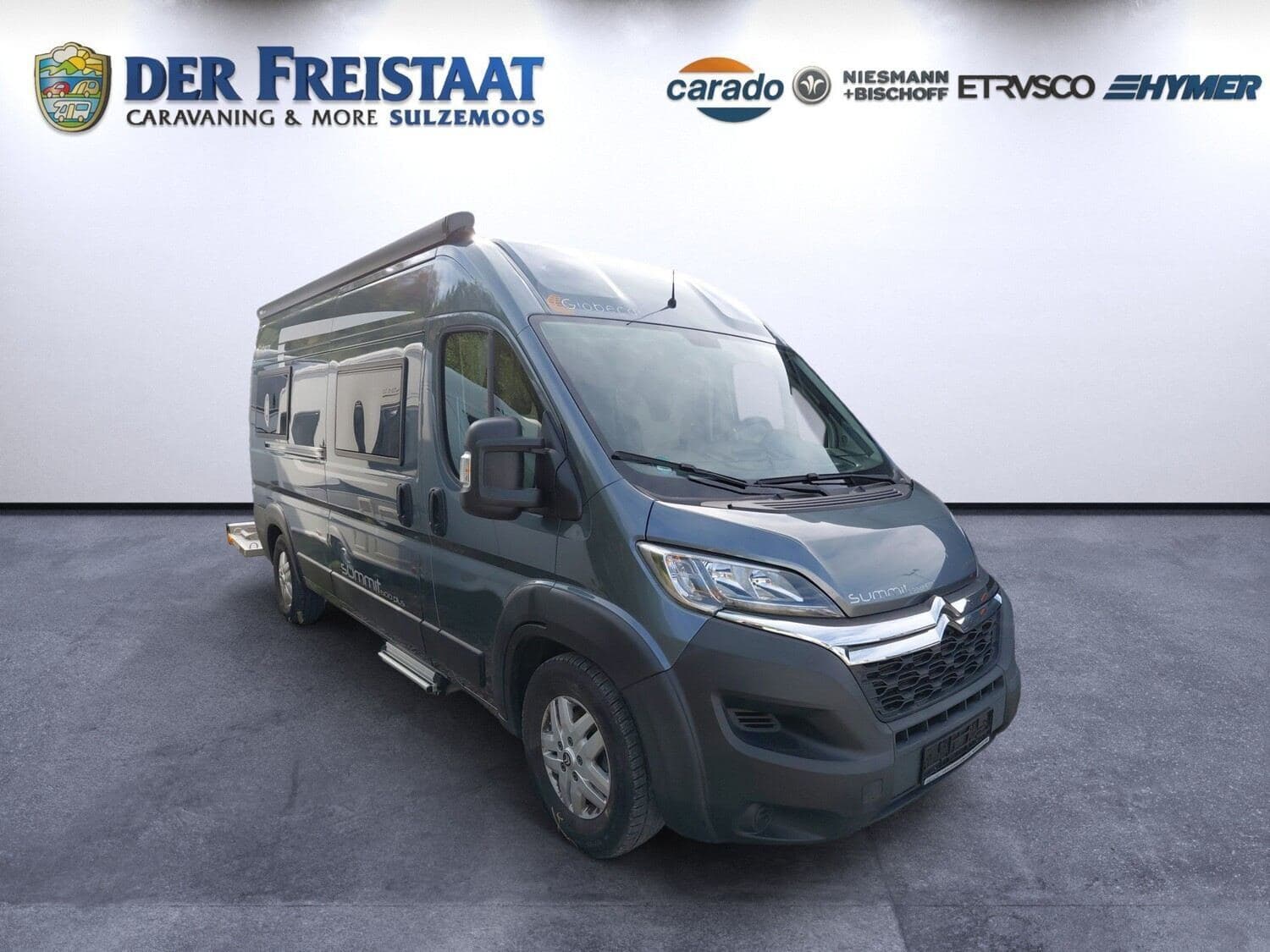 Wohnmobil Globecar Summit 600 Plus H-Line mit 4 Sitzen bei Hymer Zentrum Sulzemoos GmbH Wohnmobil Globecar H-Line Summit 600 Plus mit 4 Sitzen und 2 Schlafplätzen