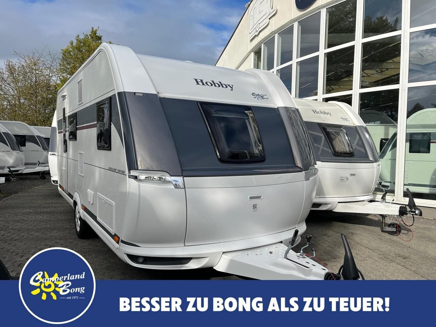 Wohnwagen Hobby Excellent Edition 490 KMF bei Camperland Bong GmbH Wohnwagen Hobby 490 KMF Excellent Edition mit 3 Schlafplätzen