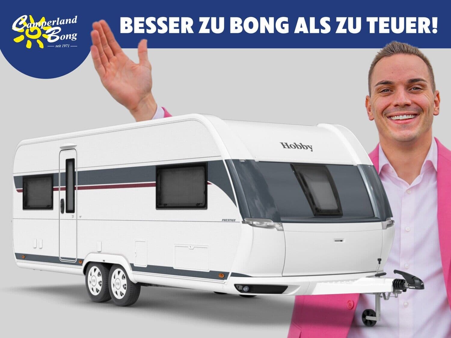 Wohnwagen Hobby Prestige 620 CL bei Camperland Bong GmbH Wohnwagen Hobby 620 CL Prestige mit 4 Schlafplätzen