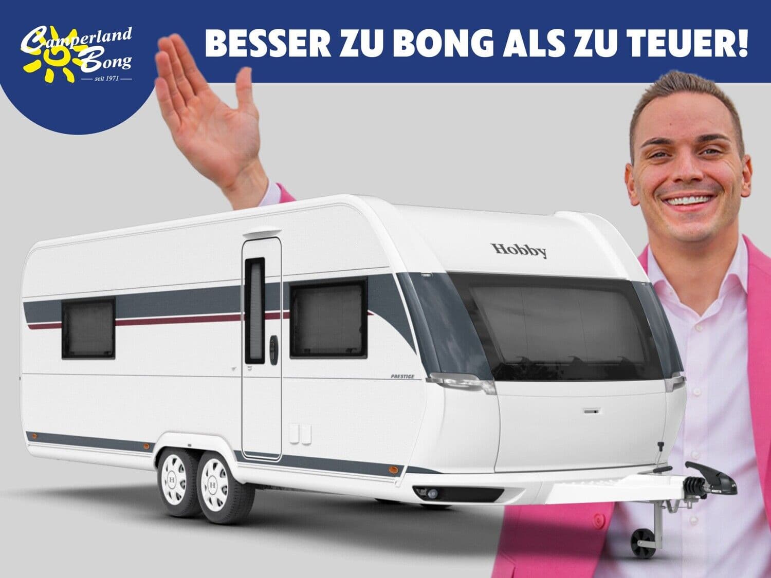 Wohnwagen Hobby Prestige 660 WFC bei Camperland Bong GmbH Wohnwagen Hobby 660 WFC Prestige mit 4 Schlafplätzen