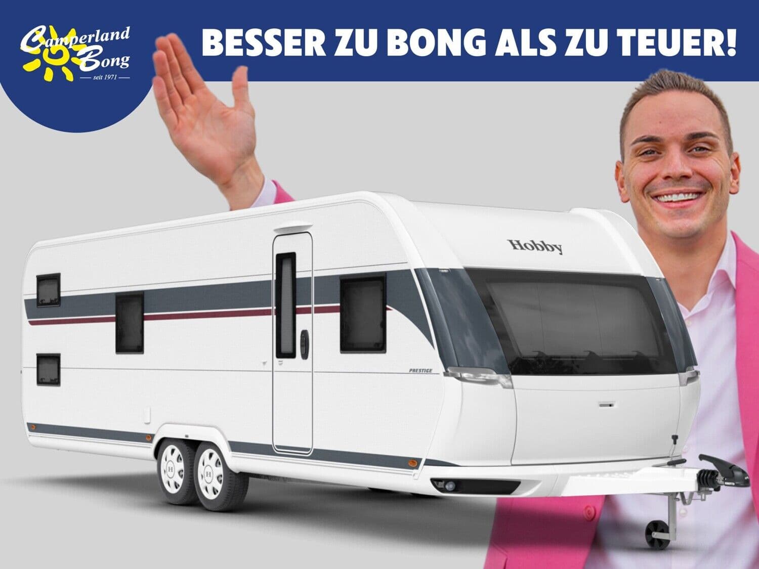 Wohnwagen Hobby Prestige 720 KWFU bei Camperland Bong GmbH Wohnwagen Hobby 720 KWFU Prestige mit 4 Schlafplätzen