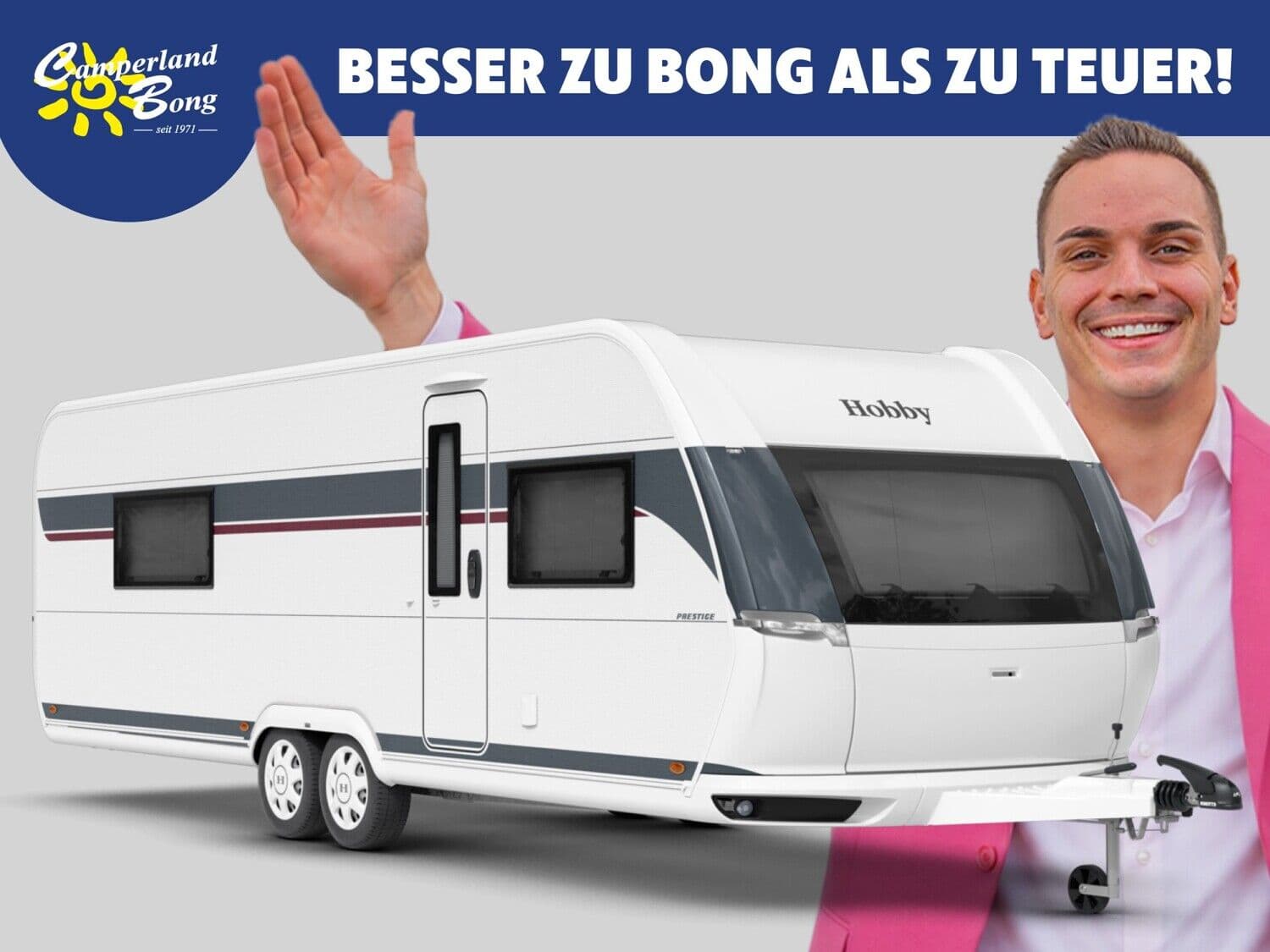 Wohnwagen Hobby Prestige 720 WQC bei Camperland Bong GmbH Wohnwagen Hobby 720 WQC Prestige mit 4 Schlafplätzen