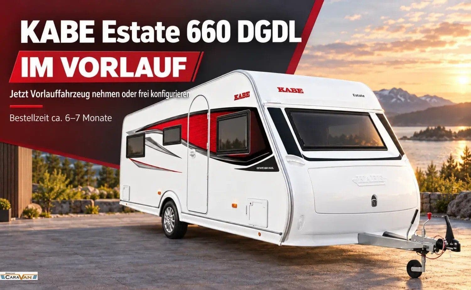 Wohnwagen Kabe Estate 660 DGDL bei Brecht Caravan GmbH & Co KG Wohnwagen Kabe 660 DGDL Estate mit 7 Schlafplätzen