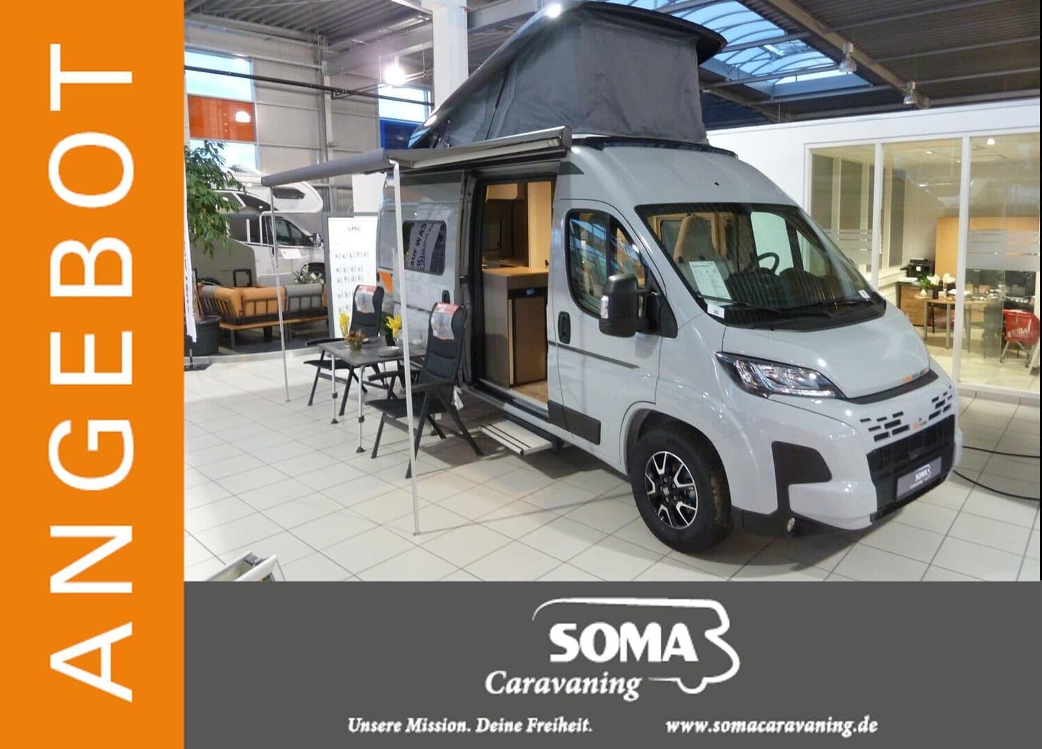 Wohnmobil LMC Innovan 600 - SOMA Van ASD mit 4 Sitzen bei SOMA Caravaning Center Warendorf GmbH Wohnmobil Fiat Ducato LMC 600 - SOMA Van ASD Innovan mit 4 Sitzen und 4 Schlafplätzen
