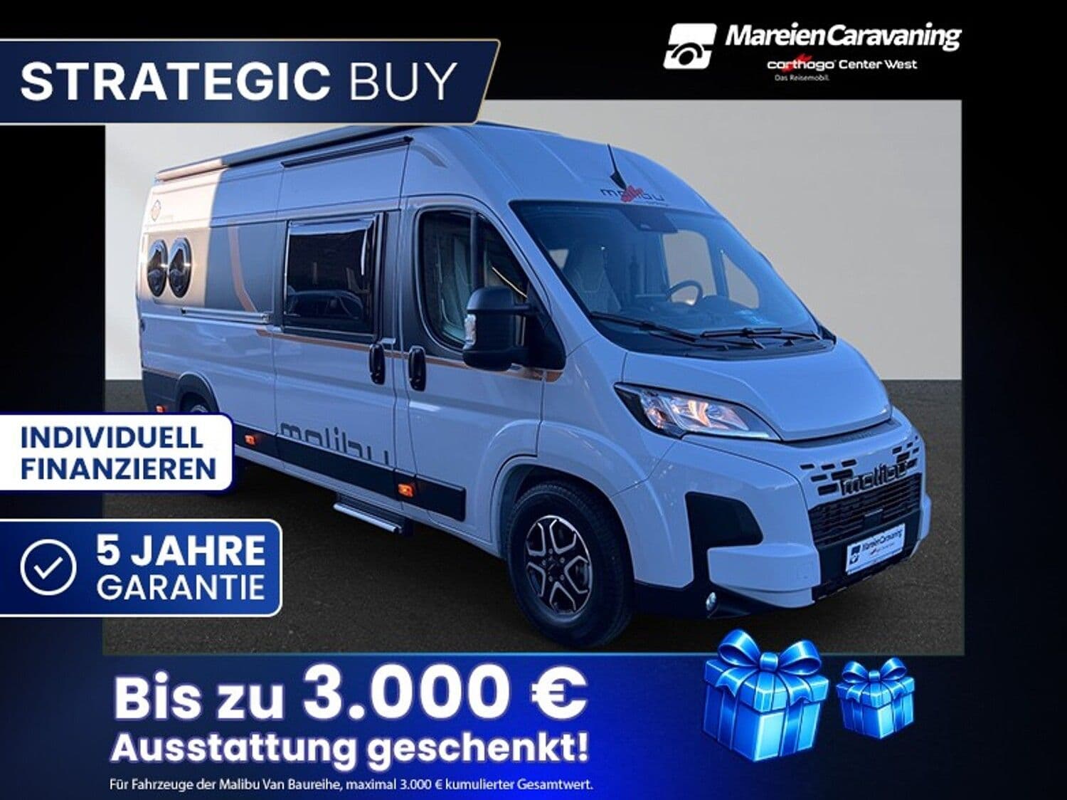 Wohnmobil Malibu Van charming coupé 640 LE RB mit 4 Sitzen bei Mareien Caravaning GmbH Wohnmobil Fiat Ducato Malibu coupé 640 LE RB Van charming mit 4 Sitzen und 2 Schlafplätzen