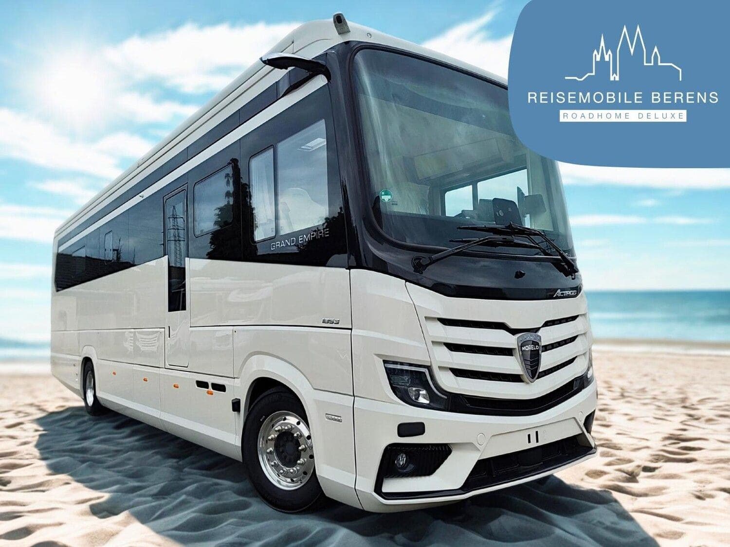 Wohnmobil Morelo Grand Empire 119 GSB mit 4 Sitzen bei Reisemobile Berens GmbH Wohnmobil Mercedes Actros Morelo 119 GSB Grand Empire mit 4 Sitzen und 2 Schlafplätzen
