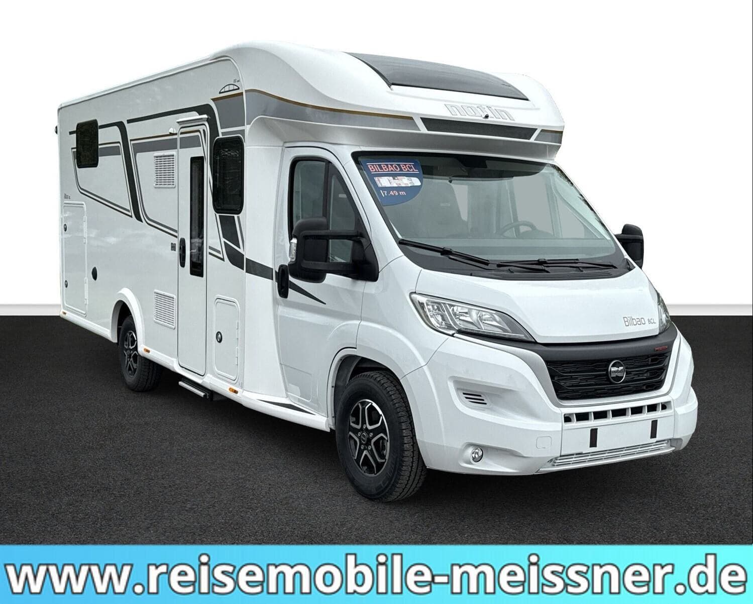 Wohnmobil Notin Progress TI Bilbao BCL mit 4 Sitzen bei Reisemobile Meißner GmbH Wohnmobil Fiat Ducato Notin Bilbao BCL Progress TI mit 4 Sitzen und 3 Schlafplätzen