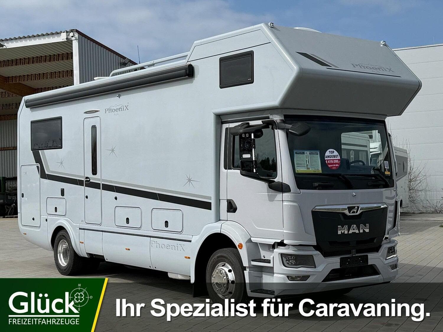 Wohnmobil PhoeniX Alkoven 9100 BMQRSLGX mit 4 Sitzen bei Glück Freizeit GmbH Wohnmobil PhoeniX 9100 BMQRSLGX Alkoven mit 4 Sitzen und 2 Schlafplätzen