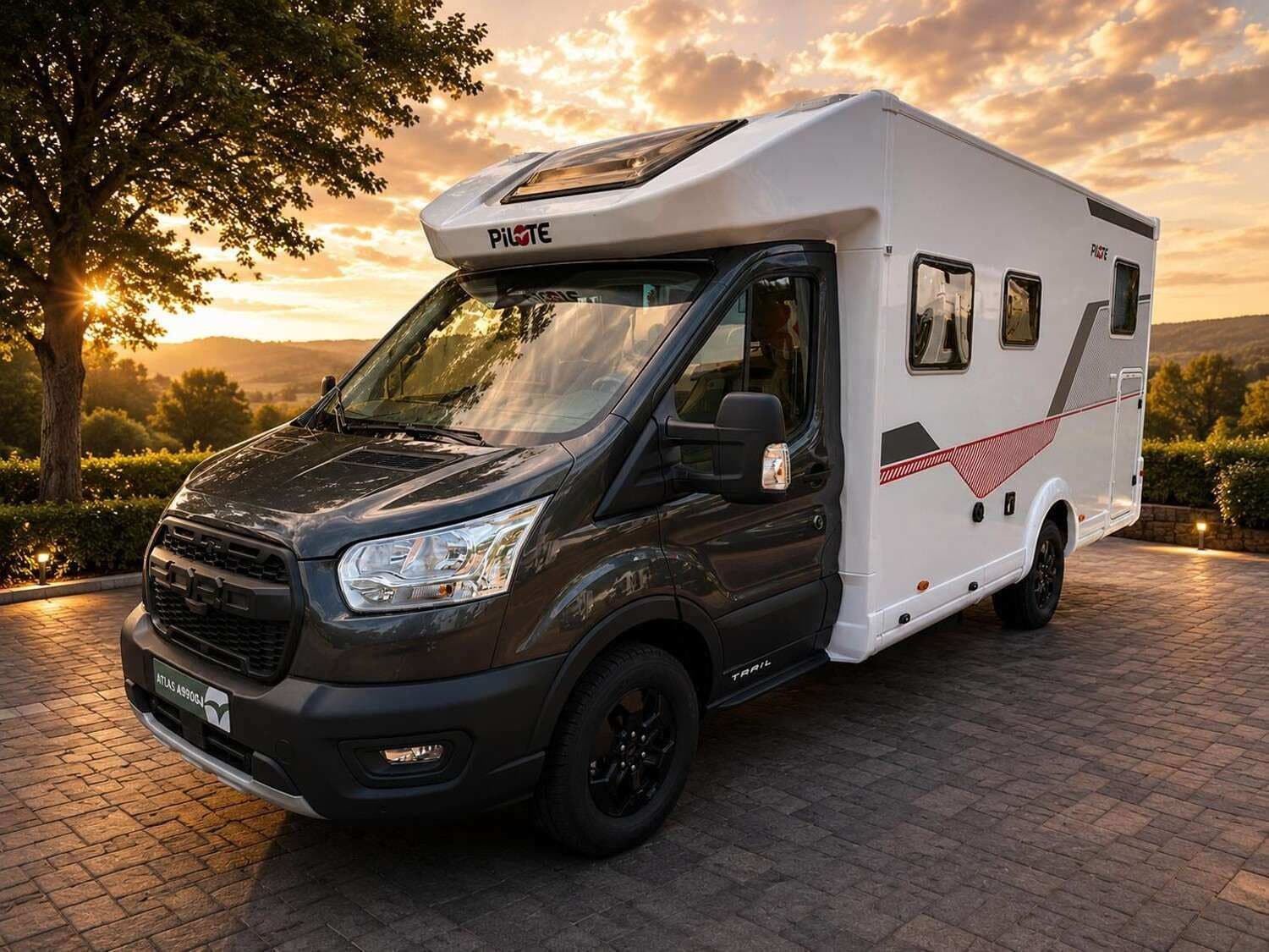 Wohnmobil Pilote Atlas A690GJ mit 4 Sitzen bei Engel Caravaning Frankfurt GmbH & Co. KG Wohnmobil Ford Transit Pilote A690GJ Atlas mit 4 Sitzen und 4 Schlafplätzen