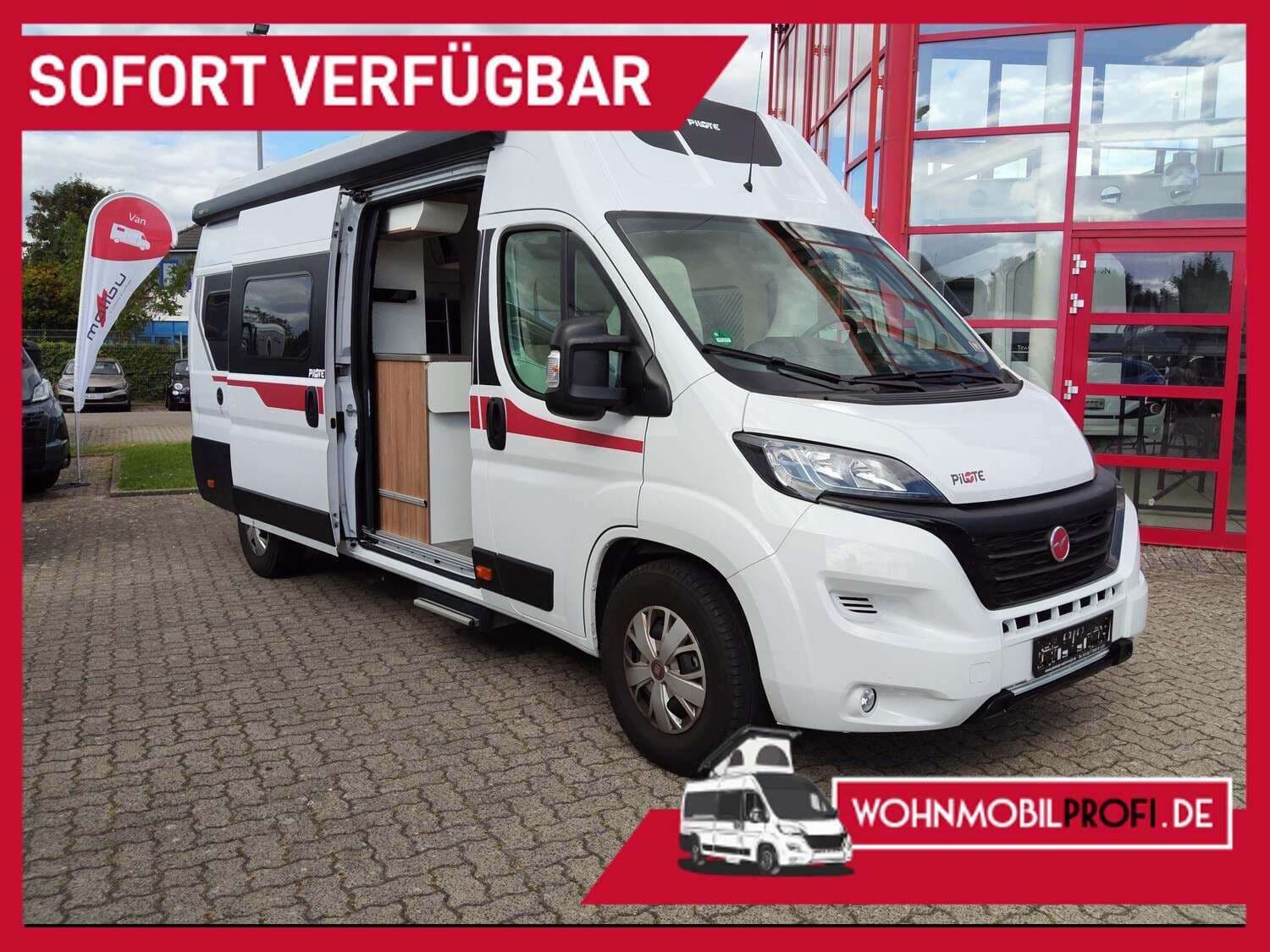 Wohnmobil Pilote Foxy Van Van 633 M mit 4 Sitzen bei Wohnmobilprofi Busse GmbH Wohnmobil Fiat Ducato Pilote Van 633 M Foxy Van mit 4 Sitzen und 2 Schlafplätzen