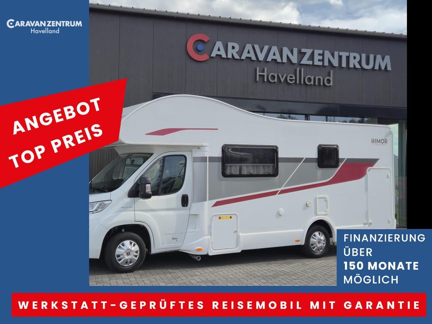 Wohnmobil Rimor Seal 9 mit 6 Sitzen bei Caravan Zentrum Havelland Inhaber Robert Wendt Wohnmobil Fiat Ducato Rimor 9 Seal mit 6 Sitzen und 7 Schlafplätzen