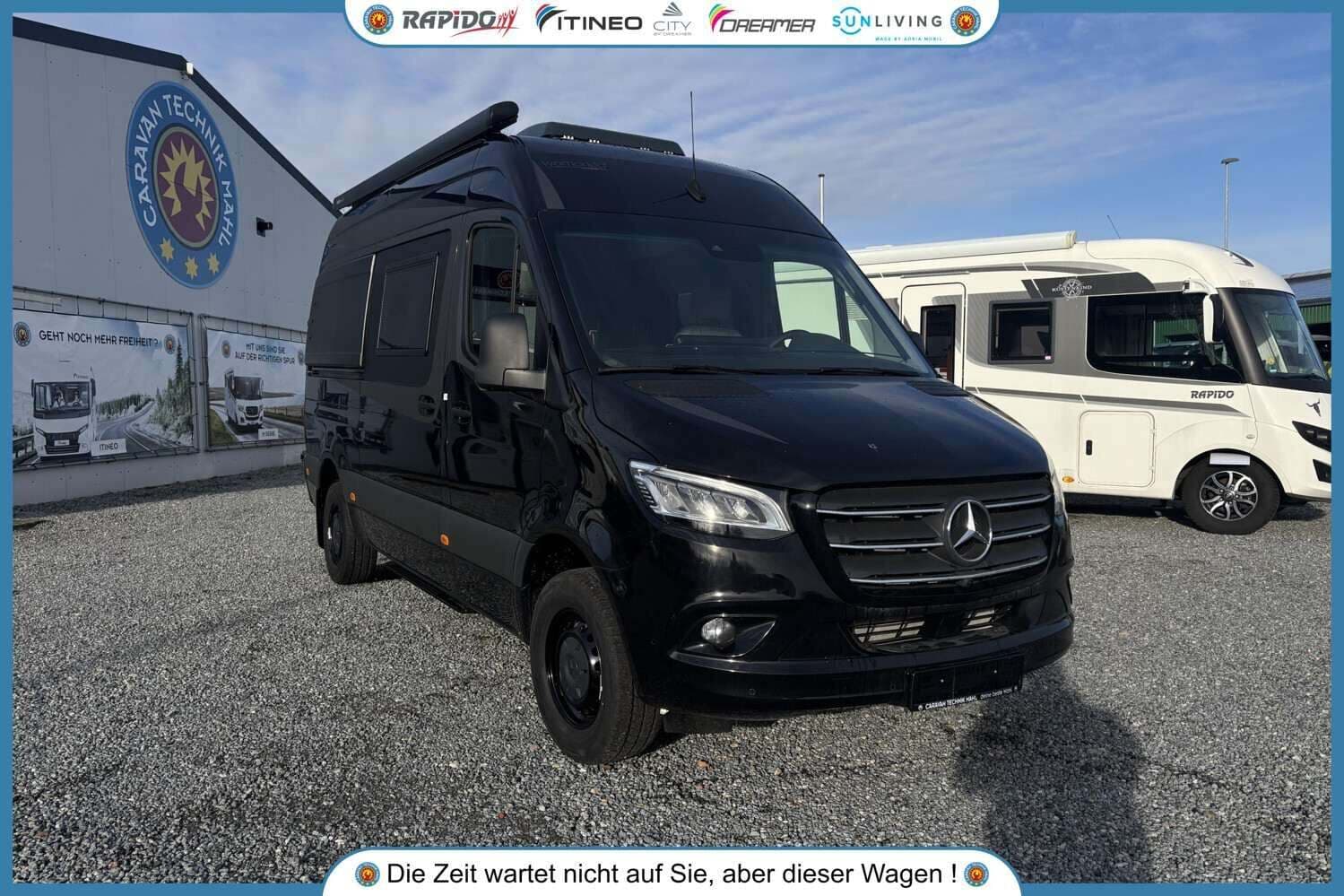Wohnmobil Robeta Womondo Pegasus 150 PS mit 4 Sitzen bei Caravan Technik Mahl GmbH & Co.KG Wohnmobil Mercedes Sprinter Robeta 150 PS Womondo Pegasus mit 4 Sitzen und 2 Schlafplätzen