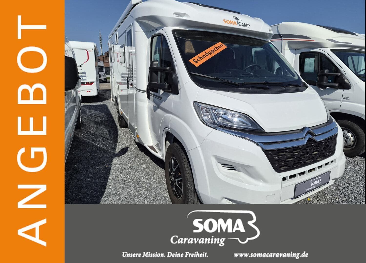 Wohnmobil Soma Camp T 650 EB mit 4 Sitzen bei SOMA Caravaning Center Warendorf GmbH Wohnmobil Citroen Jumper Soma Camp 650 EB T mit 4 Sitzen und 2 Schlafplätzen