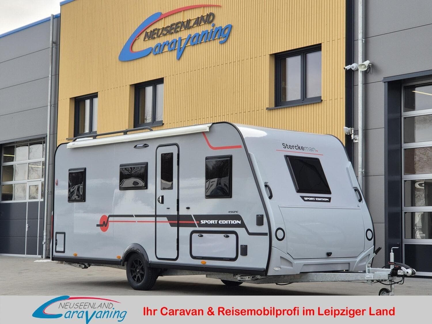 Wohnwagen Sterckeman Sport Edition 496PE bei Neuseenland Caravaning Wohnwagen Sterckeman 496PE Sport Edition mit 2 Schlafplätzen