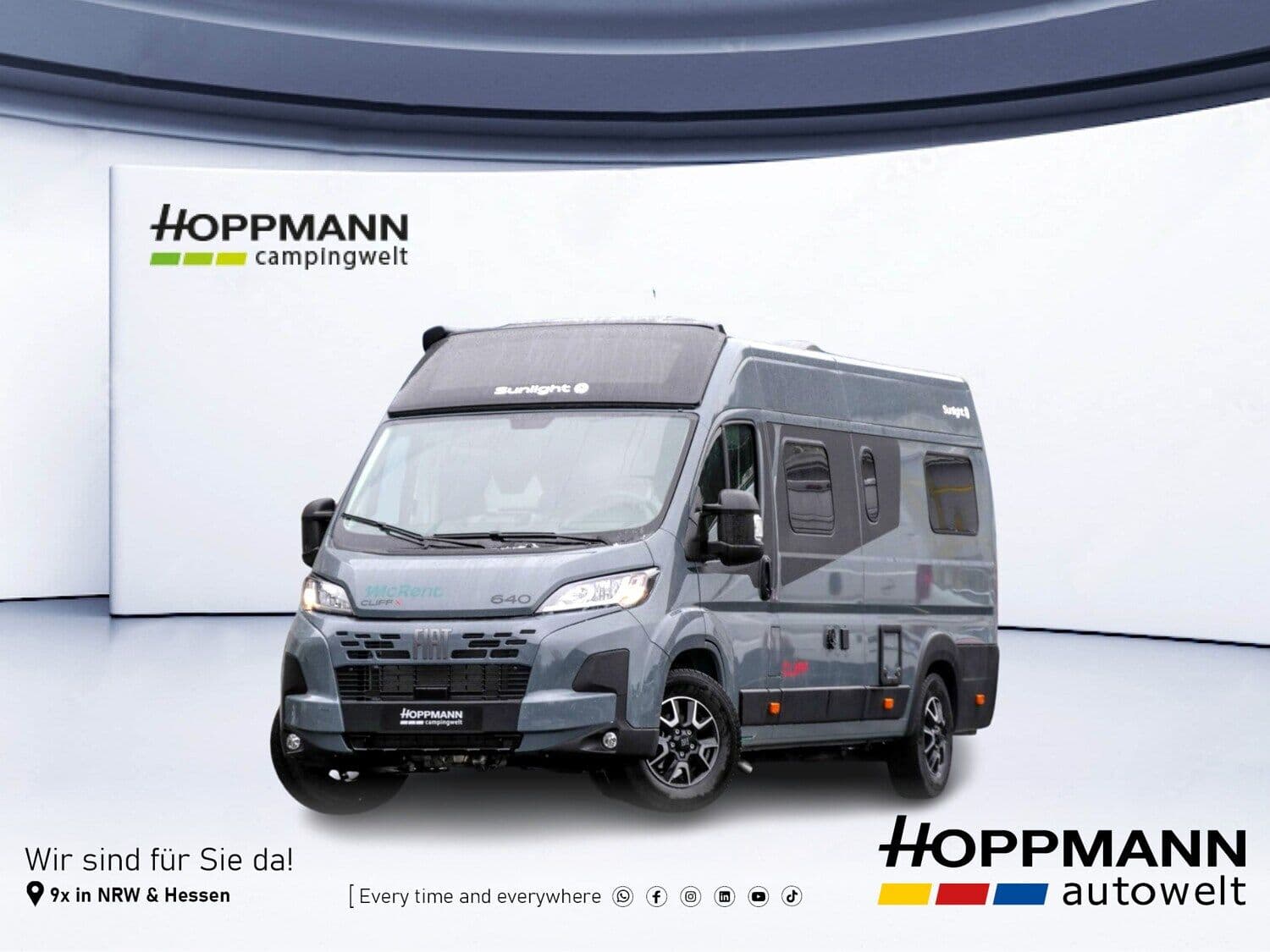 Wohnmobil Sunlight Cliff X 640 mit 4 Sitzen bei Hoppmann Autohaus GmbH Wohnmobil Fiat Ducato Sunlight 640 Cliff X mit 4 Sitzen und 2 Schlafplätzen