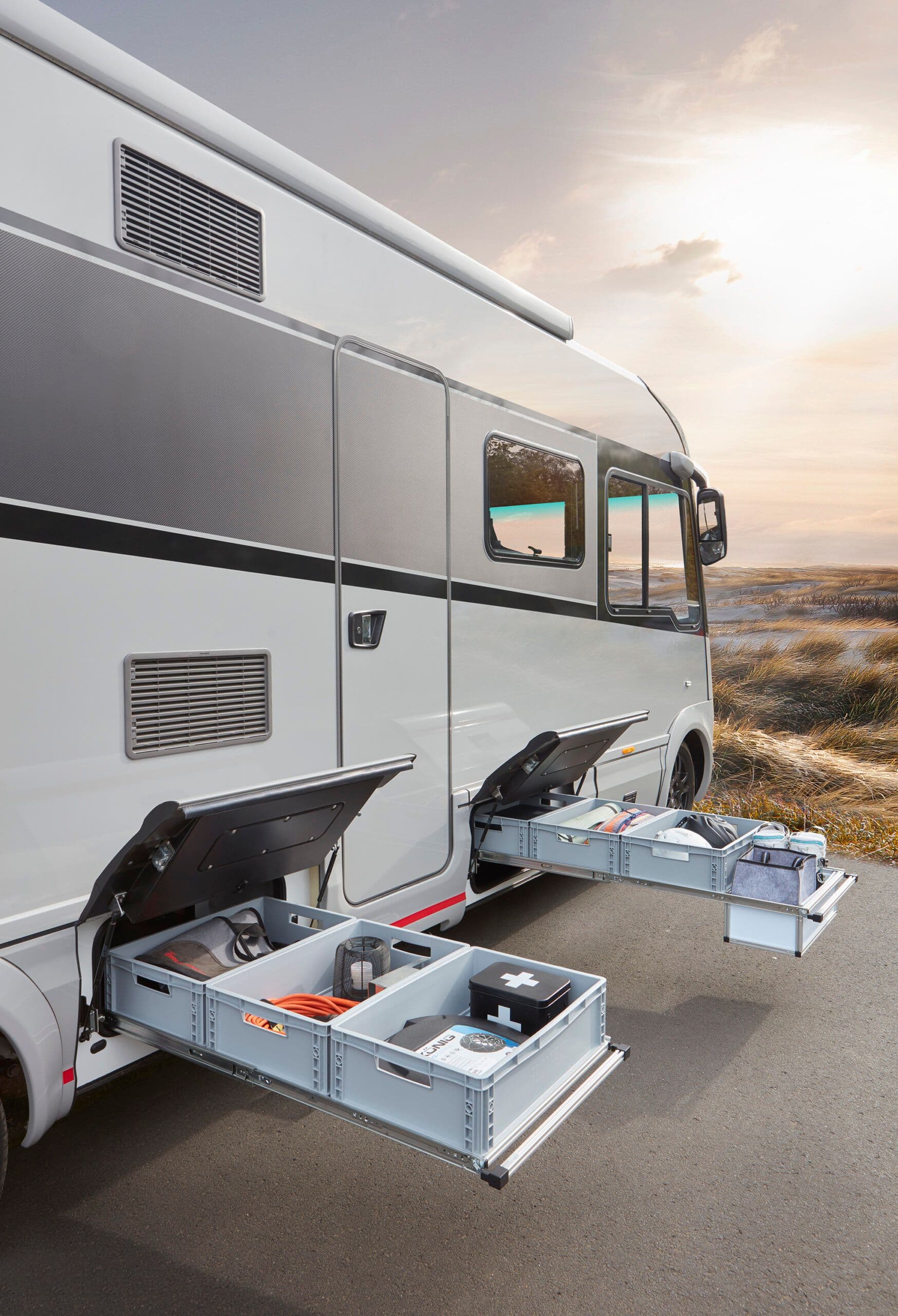 Wohnmobil und Wohnwagen richtig beladen